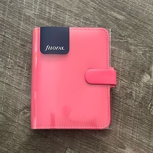 NIB Peony Saffiano Filofax Pocket